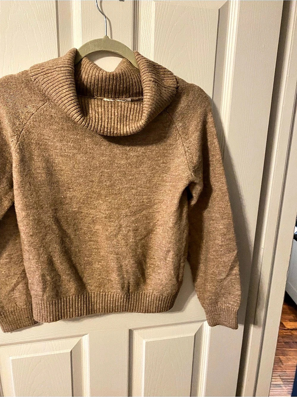 H&M Oversized Turtleneck Sweater Girls Brown 12-14Y